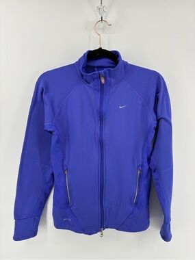 Nike Full-Zip Athletic Jacket in Royal Blue